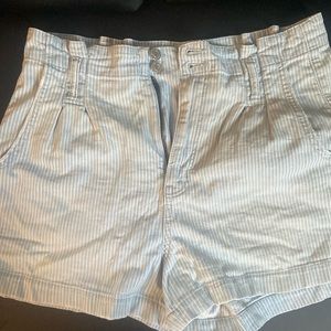 Light blue and white shorts, size 8